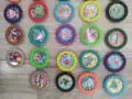 Some tazos from Pokémon Tazo Roks