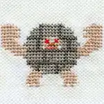 "The Golem embroidery from the Pokémon Shirts clothing line."