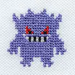 "The Gengar embroidery from the Pokémon Shirts clothing line."