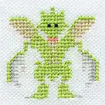 "The Scyther embroidery from the Pokémon Shirts clothing line."