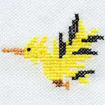 "The Zapdos embroidery from the Pokémon Shirts clothing line."