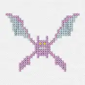 "The Crobat embroidery from the Pokémon Shirts clothing line."