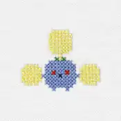 "The Jumpluff embroidery from the Pokémon Shirts clothing line."