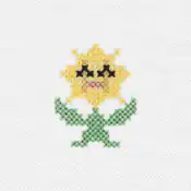 "The Sunflora embroidery from the Pokémon Shirts clothing line."