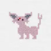 "The Espeon embroidery from the Pokémon Shirts clothing line."