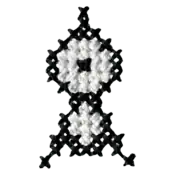 "The Unown A embroidery from the Pokémon Shirts clothing line."