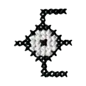 "The Unown E embroidery from the Pokémon Shirts clothing line."