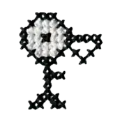 "The Unown F embroidery from the Pokémon Shirts clothing line."