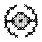 "The Unown H embroidery from the Pokémon Shirts clothing line."