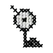 "The Unown L embroidery from the Pokémon Shirts clothing line."