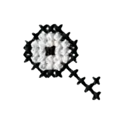 "The Unown Q embroidery from the Pokémon Shirts clothing line."