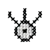 "The Unown W embroidery from the Pokémon Shirts clothing line."