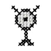 "The Unown Y embroidery from the Pokémon Shirts clothing line."