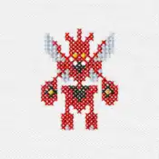 "The Scizor embroidery from the Pokémon Shirts clothing line."