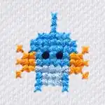 "The Mudkip embroidery from the Pokémon Shirts clothing line."