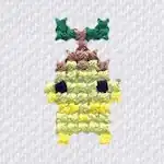 "The Turtwig embroidery from the Pokémon Shirts clothing line."