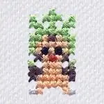 "The Chespin embroidery from the Pokémon Shirts clothing line."