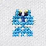 "The Froakie embroidery from the Pokémon Shirts clothing line."