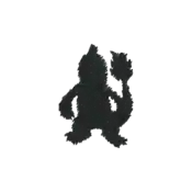 ""The silhouette Charmeleon embroidery from the Pokémon Shirts clothing line."
