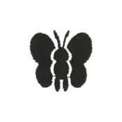 ""The silhouette Butterfree embroidery from the Pokémon Shirts clothing line."