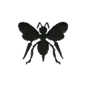 ""The silhouette Beedrill embroidery from the Pokémon Shirts clothing line."