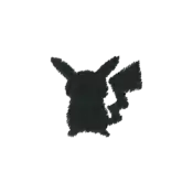 ""The silhouette Pikachu embroidery from the Pokémon Shirts clothing line."