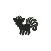 ""The silhouette Vulpix embroidery from the Pokémon Shirts clothing line."