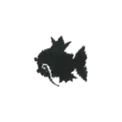 ""The silhouette Magikarp embroidery from the Pokémon Shirts clothing line."