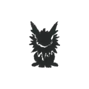 ""The silhouette Jolteon embroidery from the Pokémon Shirts clothing line."