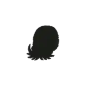 ""The silhouette Omanyte embroidery from the Pokémon Shirts clothing line."