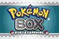 The display for a game that has connected to Pokémon Box Ruby & Sapphire.