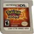 Pokémon Sun cartridge