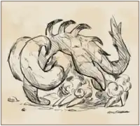 An illustration of Great Tusk from the Scarlet Book