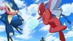 Bullet Punch being used by a Trainer's Scizor
