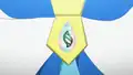 Siebold's Key Stone located on his frilled tie