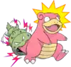Slowbro being bitten from the Daisuki Club[39]