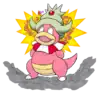 Slowking being bitten from the Daisuki Club[39]
