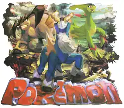 Terrakion, Cobalion, and Virizion in a forest