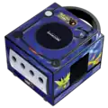 The decals that came along with the pre-order displayed on a GameCube