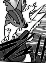 Fire Fang being used by Zinnia's Salamence