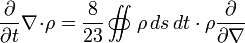\frac{\partial}{\partial{t}}\nabla\!\cdot\!\rho=\frac{8}{23}\int\!\!\!\!\int\!\!\!\!\!\!\!\!\!\subset\!\!\supset\rho\,{ds}\,{dt}\cdot{}\rho\frac{\partial}{\partial\nabla}