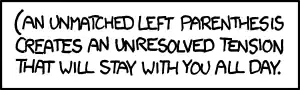 Brains aside, I wonder how many poorly-written xkcd.com-parsing scripts will break on this title (or&nbsp;;;"''{<<[' this mouseover text."