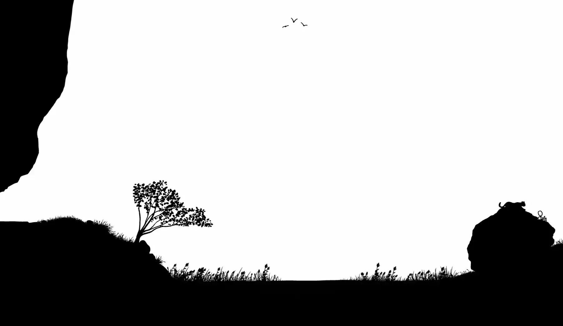 1608 1053x1093y Lake with tree birds and puma on rock at exit in the bottom left side of the cave.png