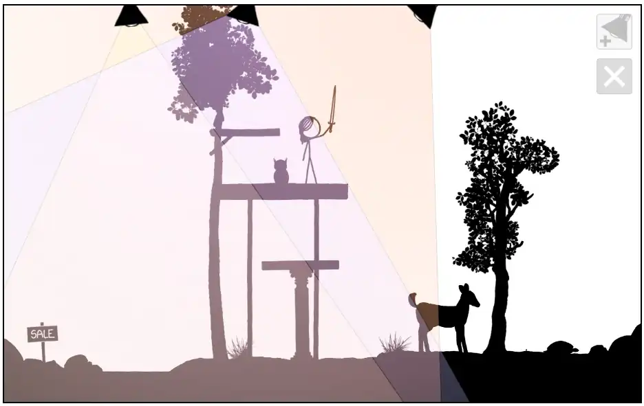 1663 garden Megan with sword and owl on gate.png