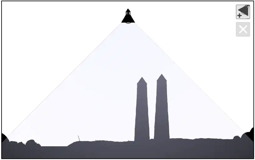 1663 garden One color Between light blue and Blue White 2d.png