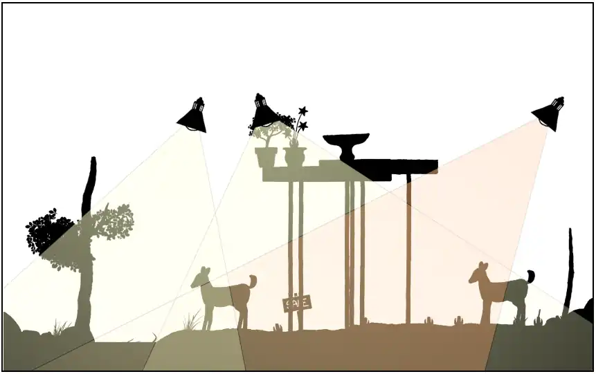 1663 garden Orange yellow white light a sale sign bendy Typha under water.png