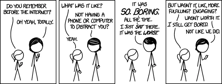 We watched DAYTIME TV. Do you realize how soul-crushing it was? I'd rather eat an iPad than go back to watching daytime TV.