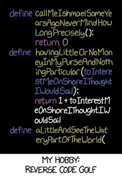 I also enjoy Reverse Regular Golf. I've been playing for years all across the country and I'm still on the first hole.