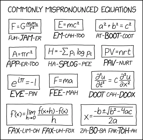 "Epsihootamoo doopsiquorps" --the Schrödinger equation for the hydrogen atom
