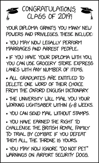 If you're planning to challenge the royal family, you should probably wait 6-8 weeks, since a number of the younger ones have diplomas and Kate was actually on the varsity lightsaber team at St Andrews.